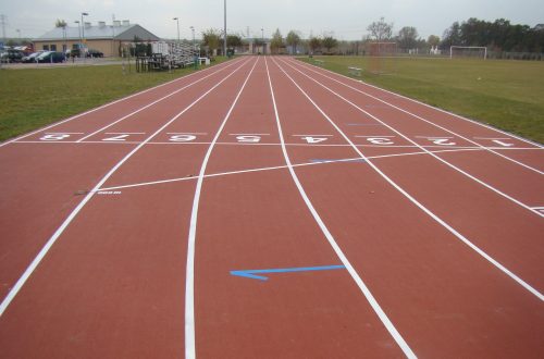 Bieżnia kauczukowa American School of Warsaw, Bielawa 2010r.