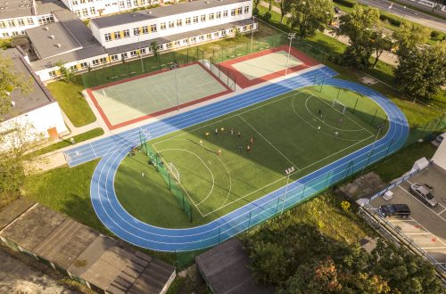 Przyszkolny kompleks boisk sportowych Grabowska, Warszawa 2016r.